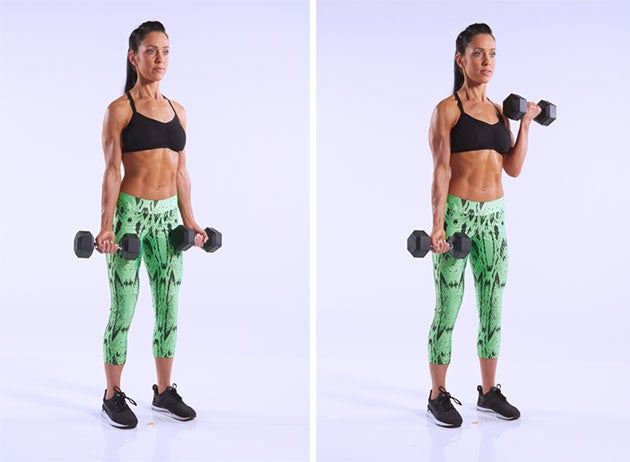 45 Degree Bicep Curls  Dumbbell Bicep Curls for Women