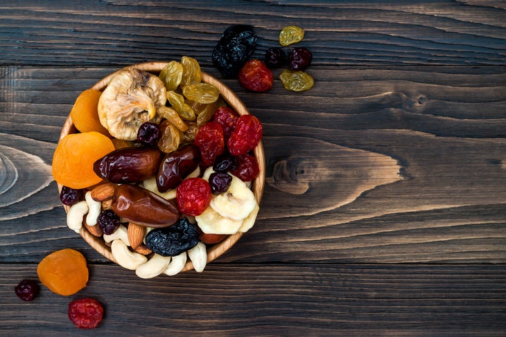 shutterstock_351249992 Bowl of dried fruit - sugar in dried fruit