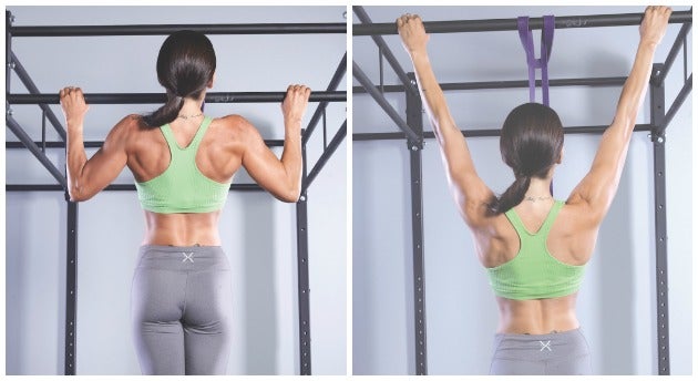 assisted pullup Assisted pull-up for day 3 of the 8-week total body program