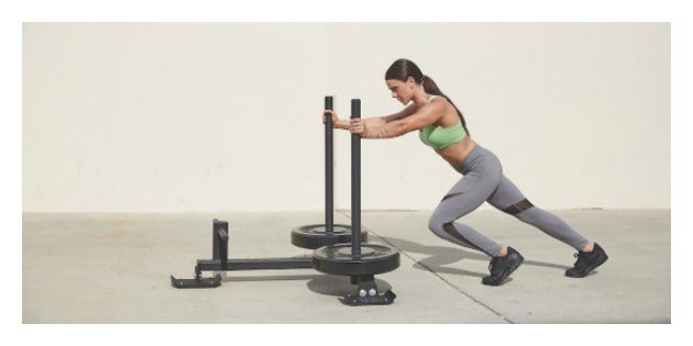 sled push Sled push for day 1 of the 8-week total body program