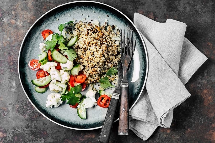 Quinoa Quinoa with side salad