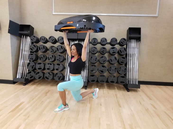 Reverse Lunge with Overhead Press None