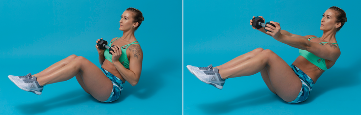 Sit Hold With Dumbbell Sit Hold With Dumbbell Chest Press