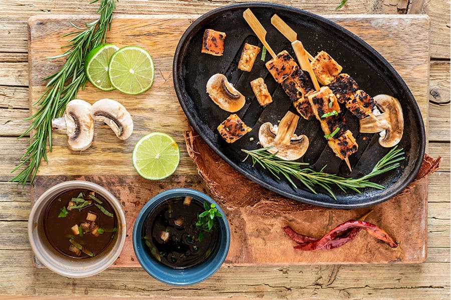 Tempeh skewers