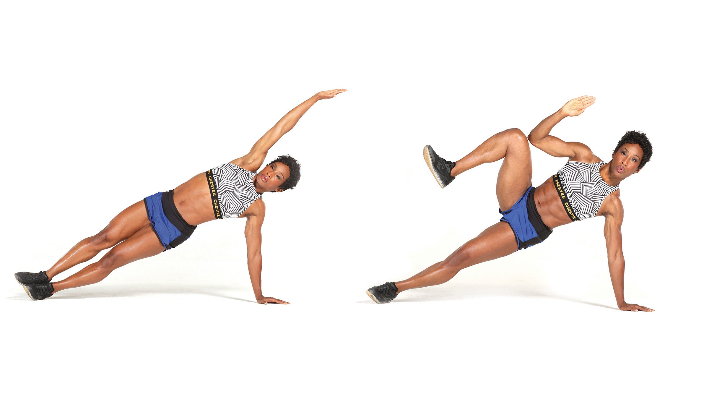 side plank on knees