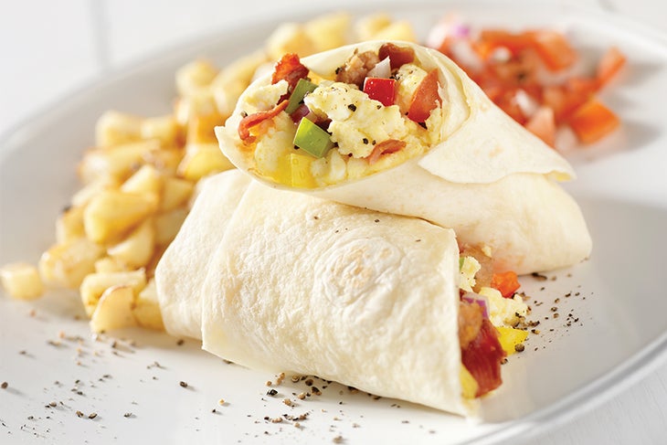 Breakfast Burrito Bacon, Egg and Cheese Breakfast Burrito