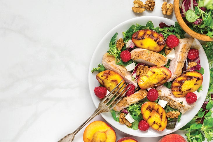 Peach Salad Chicken peach salad