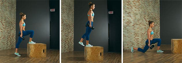 Step-Up-+-Reverse-Lunge Step-Up + Reverse Lunge