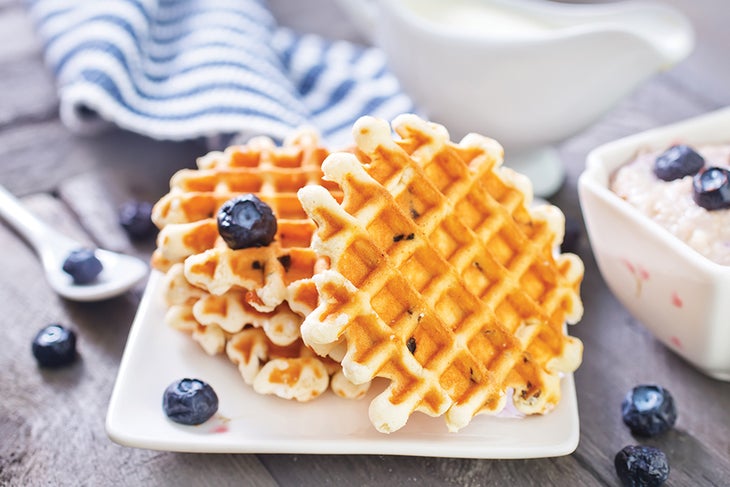 Waffle Blueberry cheesecake waffles