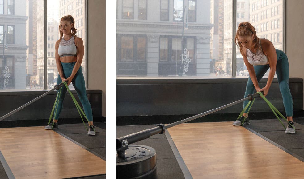 Resistance Band Landmine Romanian Deadlift