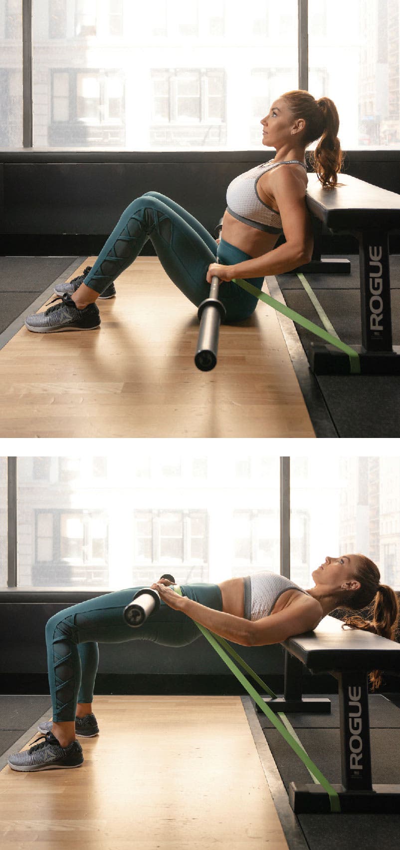 Banded-Barbell-Hip-Thrust Resistance Band Banded Barbell Hip Thrust