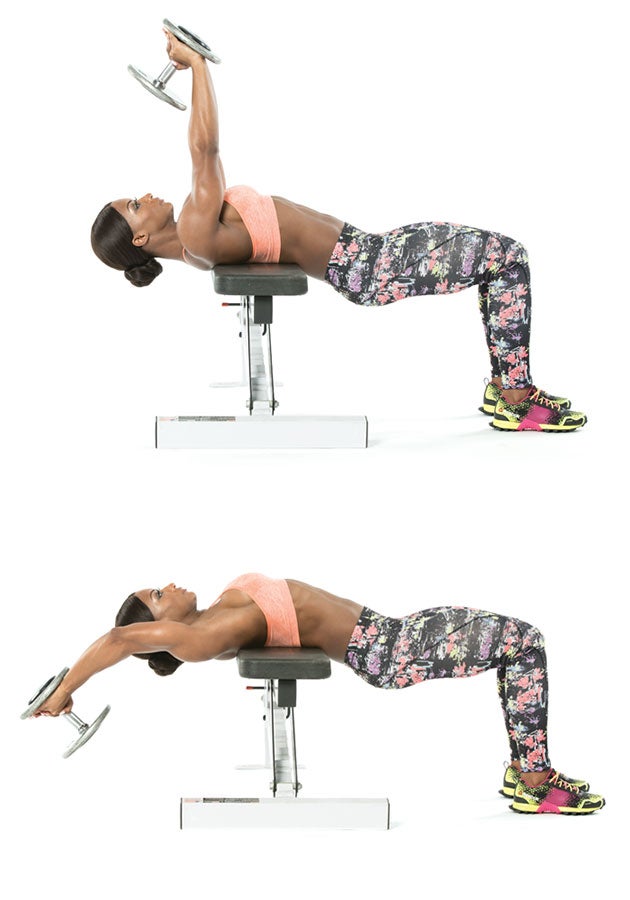 Dumbbell-Bent-Arm-Pullover Dumbell bent-arm pullover for total body supergains