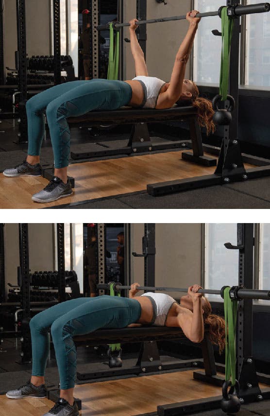 Hanging-Kettlebell-Bench-Press Hanging Kettlebell Barbell Bench Press