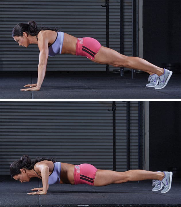 Push-Up Push-up workout part of total body HIIT ladder workout