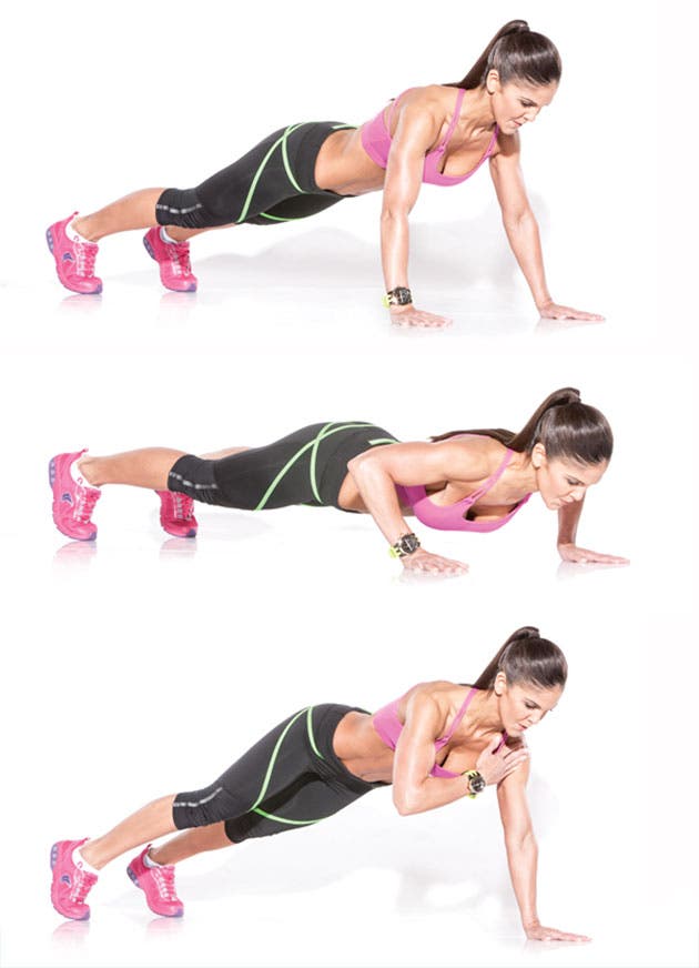 Shoulder-Tap-Push-Up Shoulder Tap Push-Up - Tabata Workout