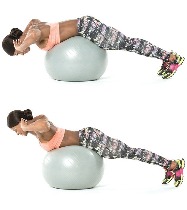 Stability-Ball-Hyperextension Stability ball hyper-extension for total body supergains