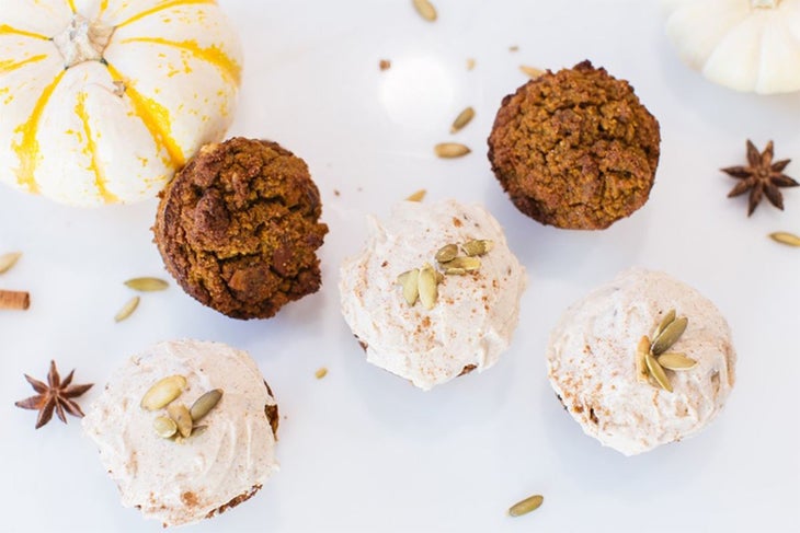 Muffins Pumpkin Spice Muffins With Maple Cream-Cheese Frosting