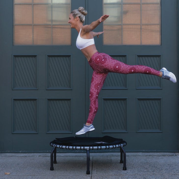 One-Legged-Arabesque-Leap Trampoline One-Legged Arabesque Leap