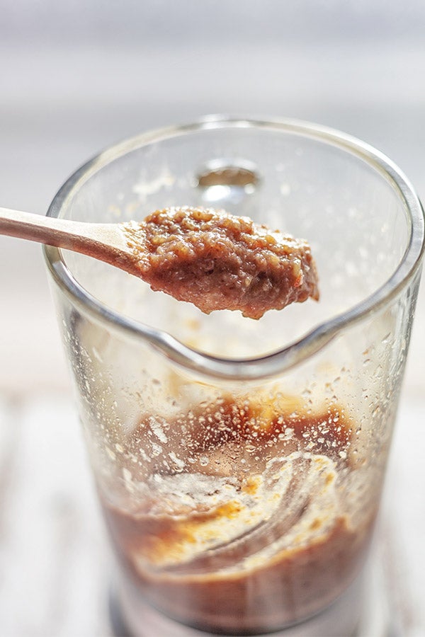 Peanut Butter Peanut Butter mixture in blender