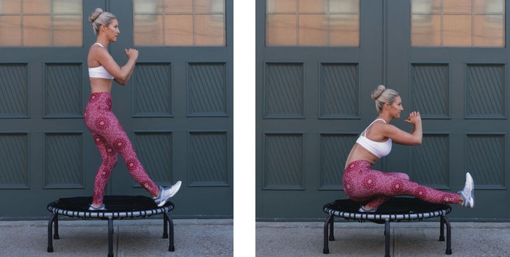 Pistol-Squat Trampoline Pistol Squat