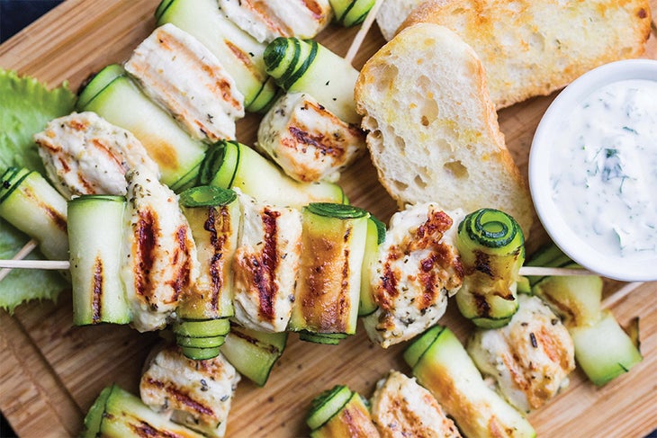 Skewers Zucchini chicken skewers recipe