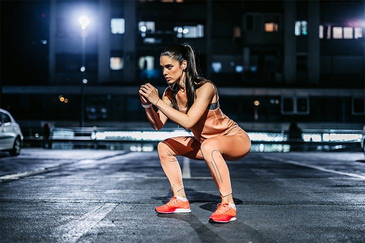 Bodyweight Squat Woman doing bodyweight squats