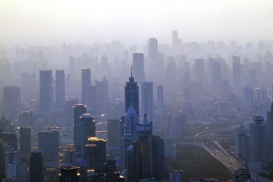 Habits That Age You New York City skyline with pollution