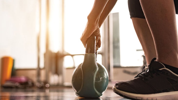 Kettlebell in home gym