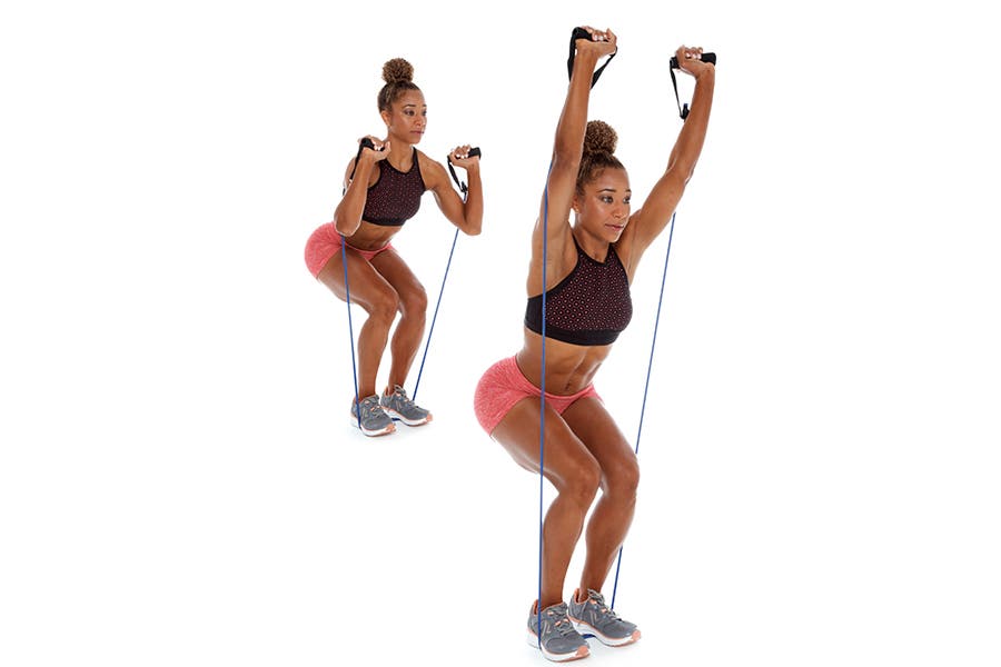 Chair Squat Overhead Press