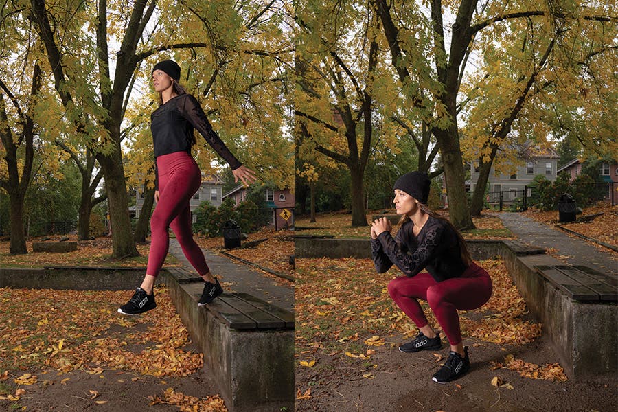 Drop Landing Drop landing exercise outdoors goal