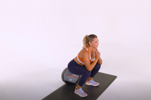 Bodyweight Touchdown Squat With Medicine Ball: With Talking Tips