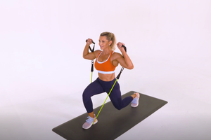 Stationary Lunge With Resistance Band: With Talking Tips