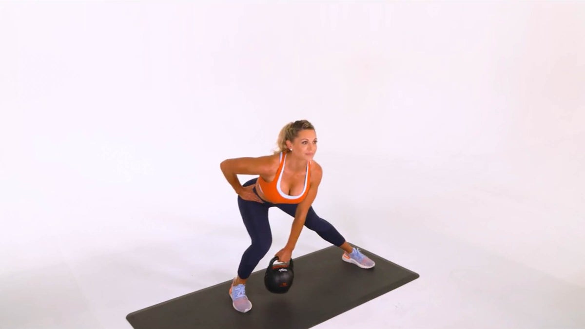 Lateral Kettlebell Lunge (Left Hand) - Oxygen Mag