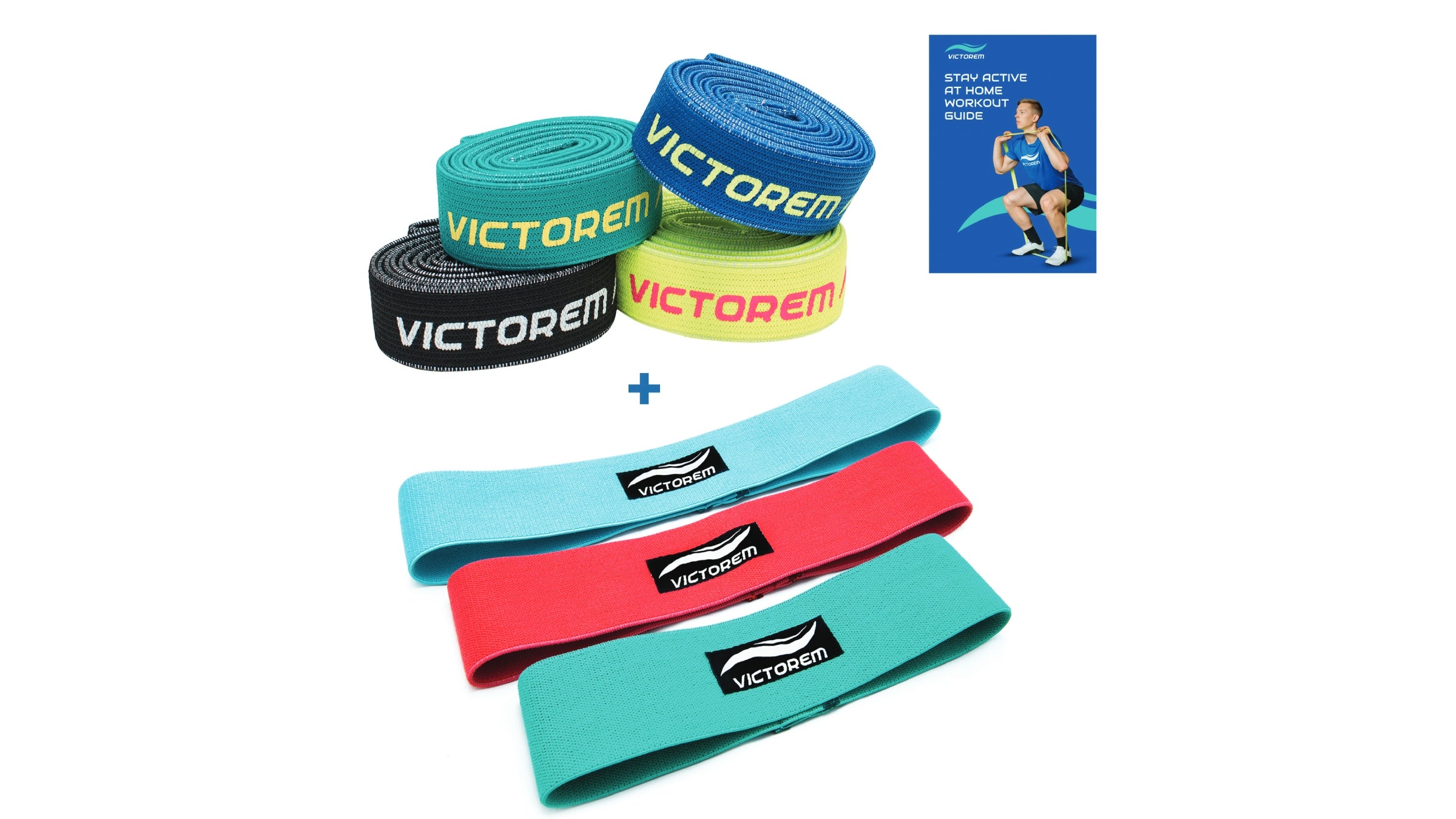 Assortment of resistance bands and straps