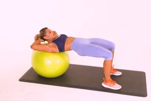 Stability-Ball Hip Thrust (Bodyweight)