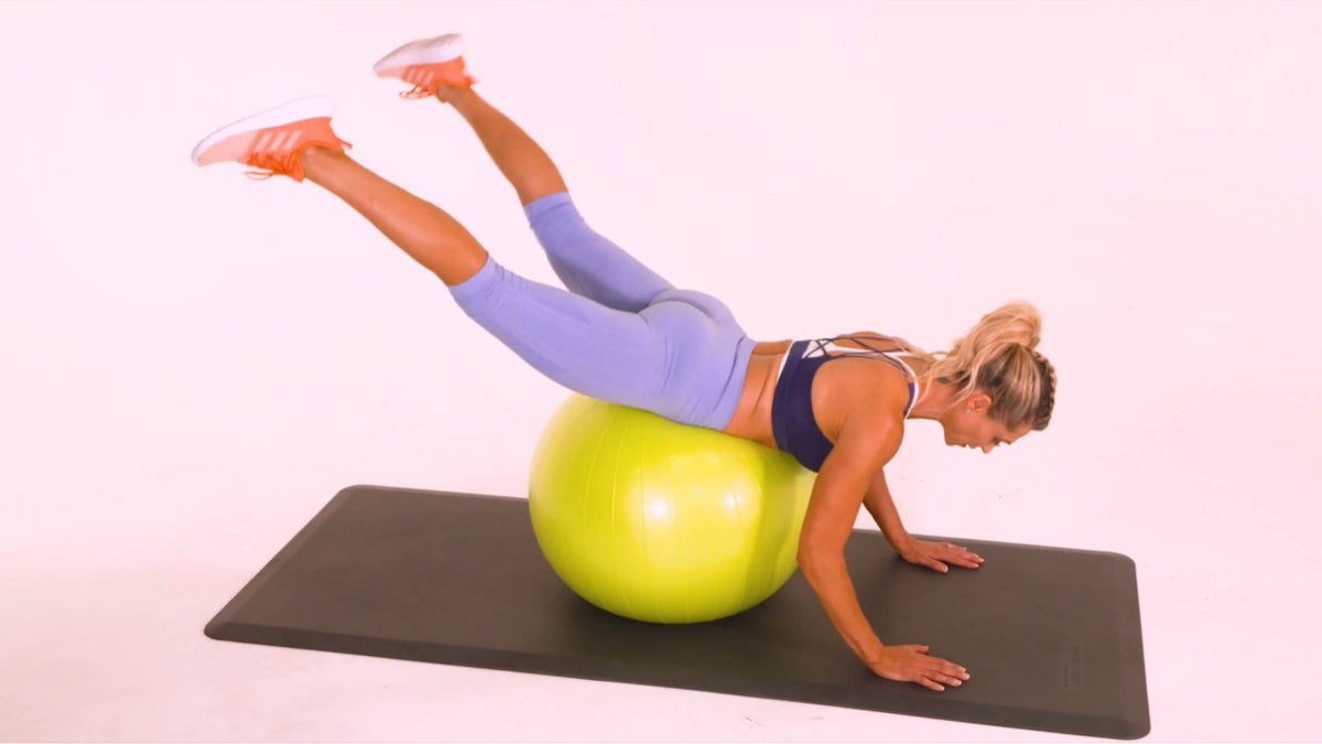 StabilityBall Prone StraightLeg VLift Oxygen Mag