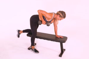 Dumbbell Flat-Bench One-Arm Row