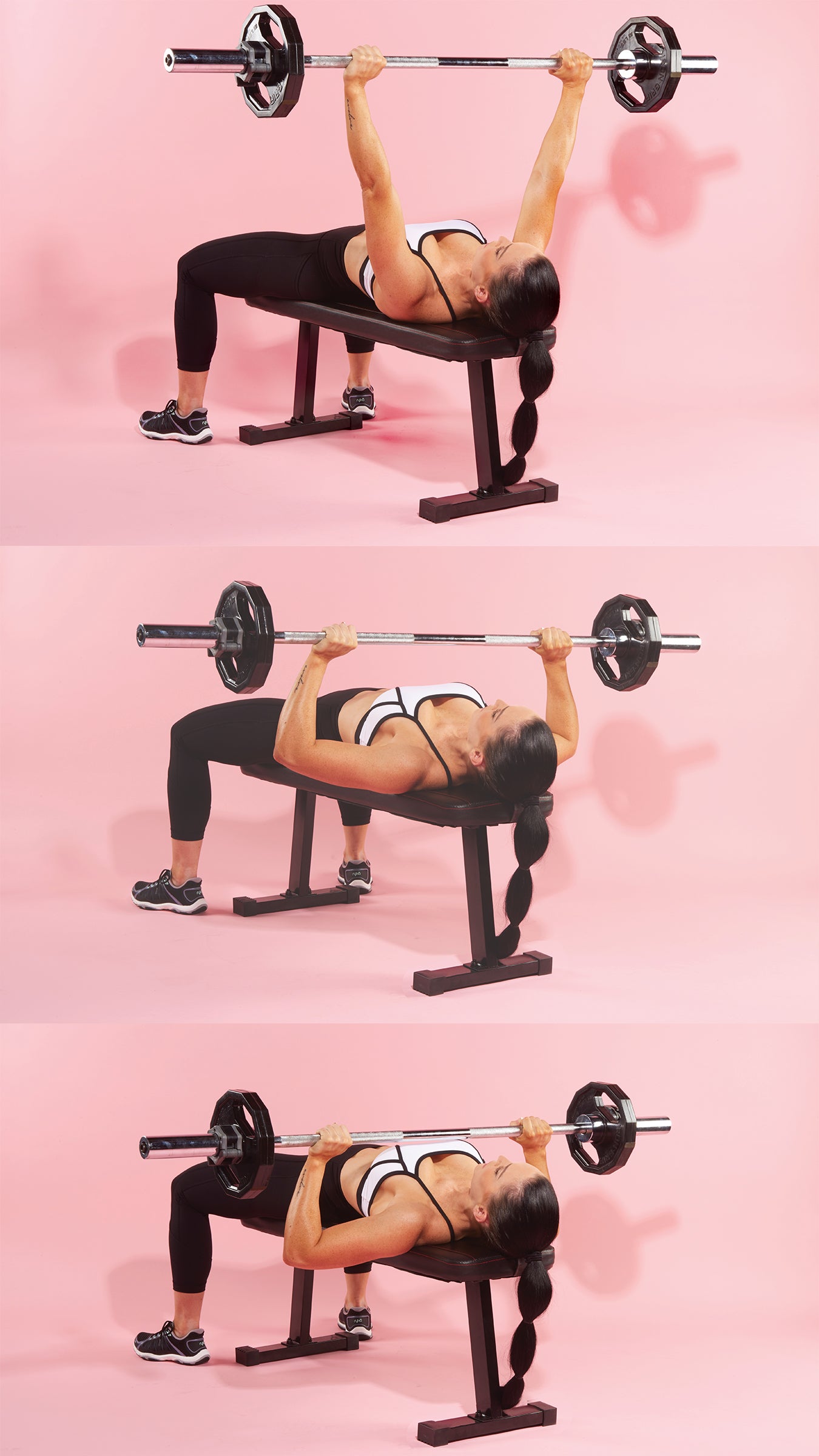 Gym workouts for women. Chest press trcieps workout for women