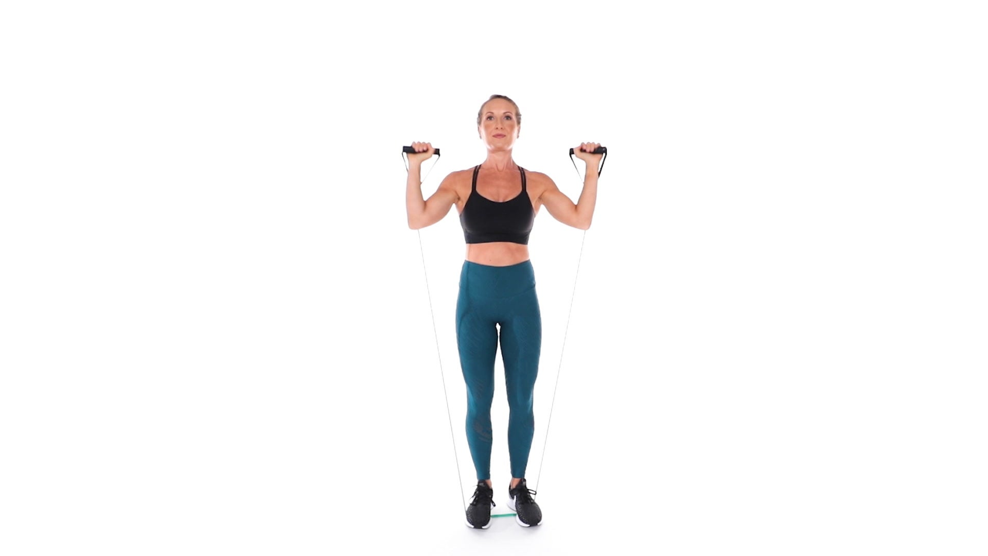 How To Do Resistance Band Overhead Shoulder Press