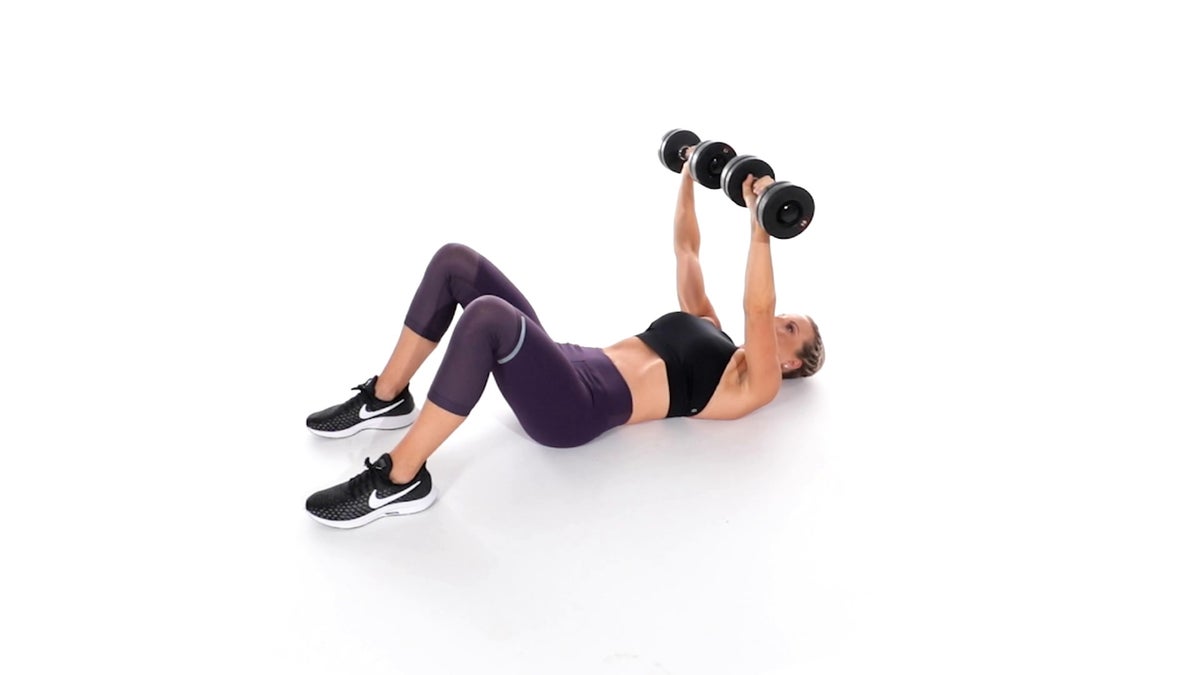 Dumbbell floor exercises hot sale