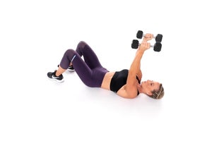 Lying Two-Dumbbell Triceps Extension