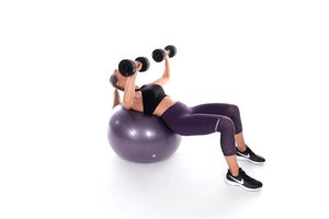 Incline Stability-Ball Dumbbell Press