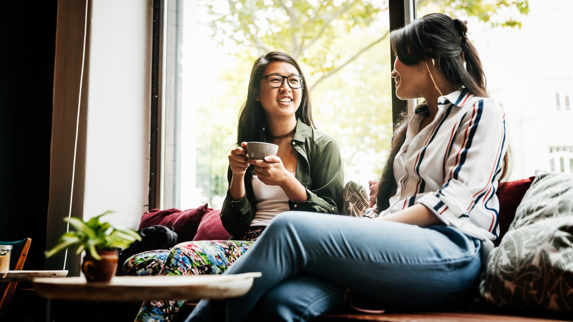 Women talking and setting boundaries