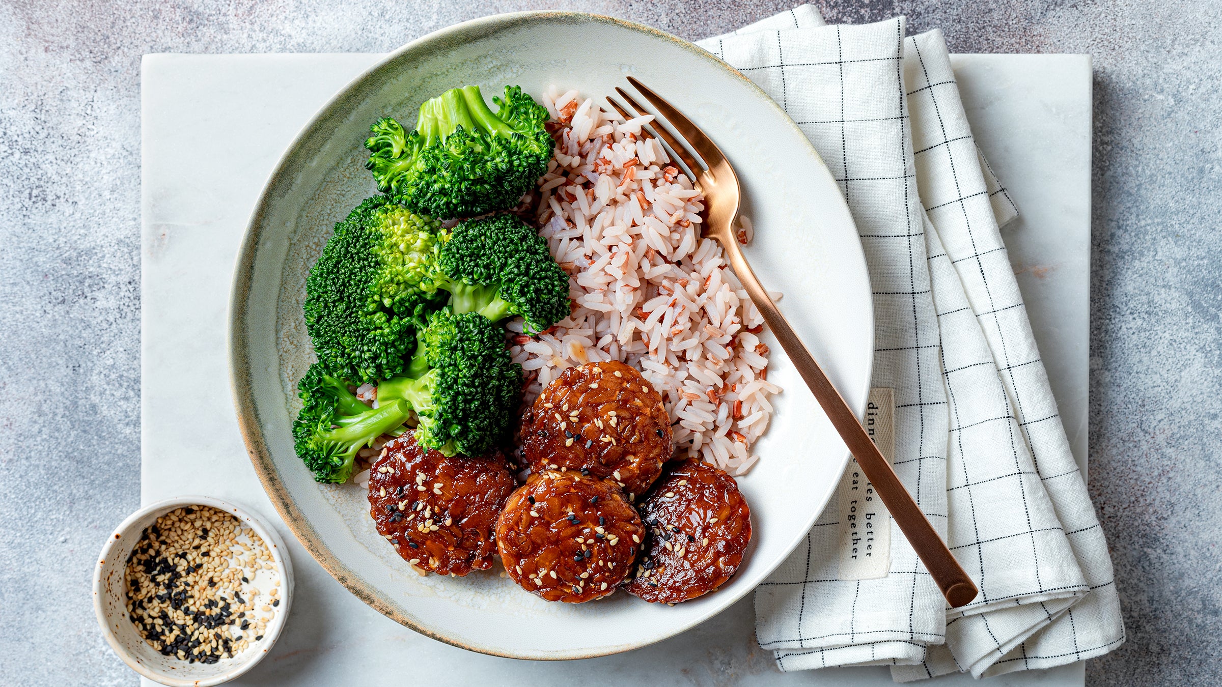 Barbecue Tempeh and Broccoli